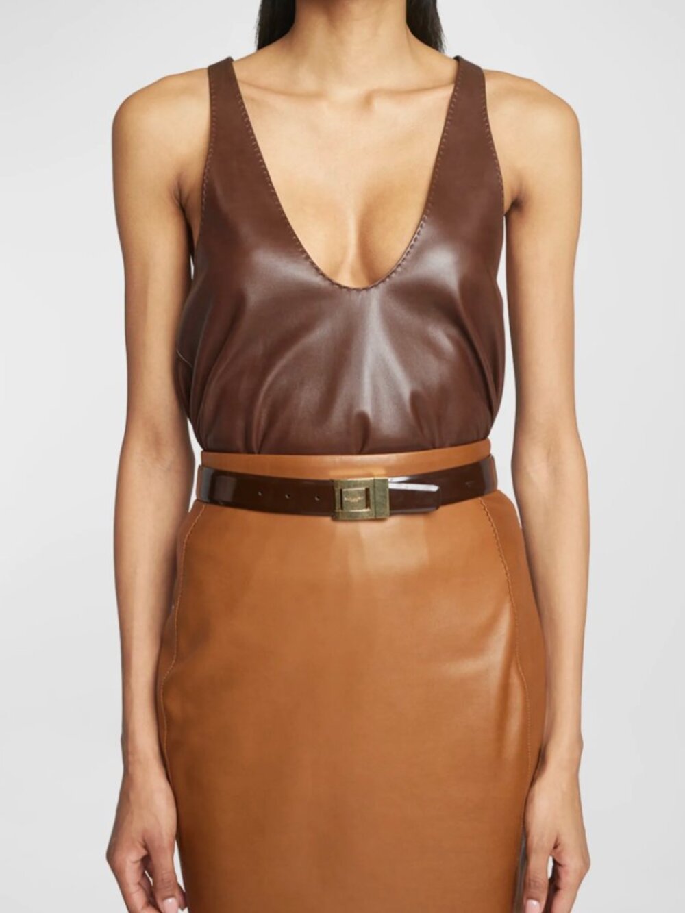 Saint Laurent Patent Leather Belt With Golden Hardware 80 - Picture 8 of 8